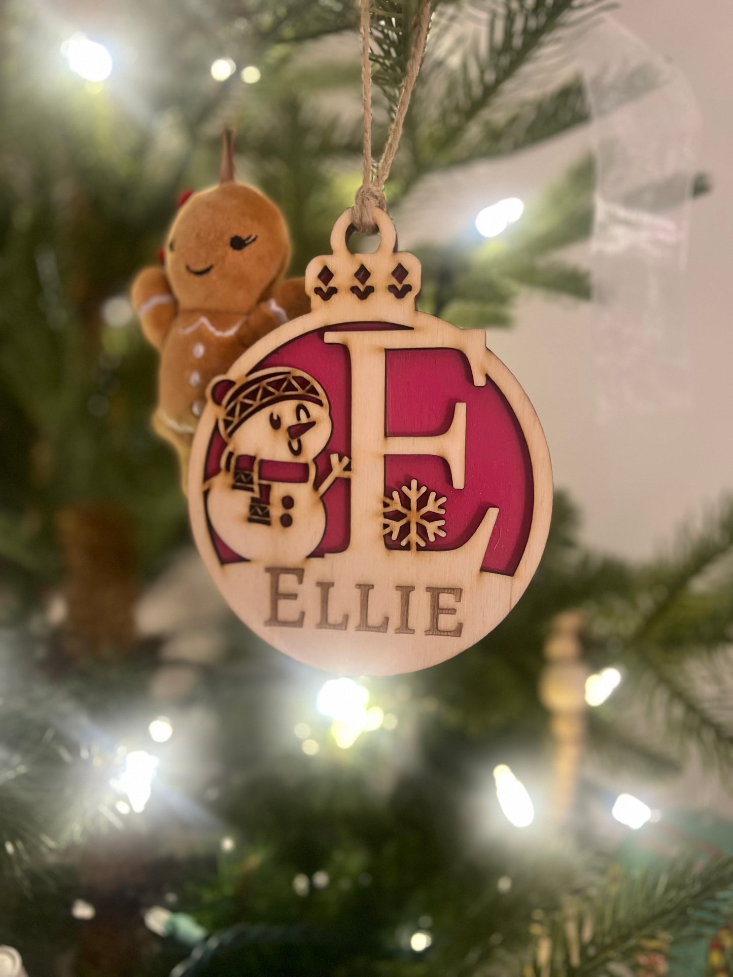 Snowman Name Ornament