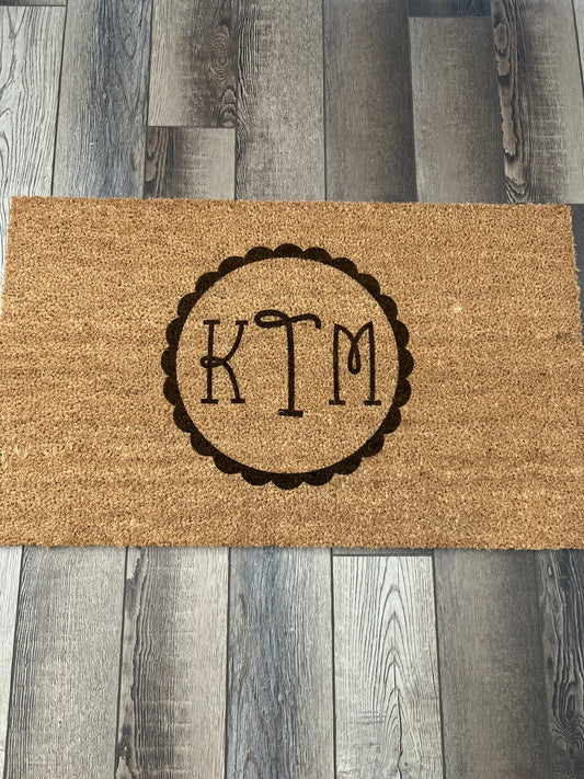 Monogrammed Coir Door Mat