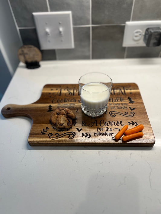 A Gift For Santa Engraved Cutting Board