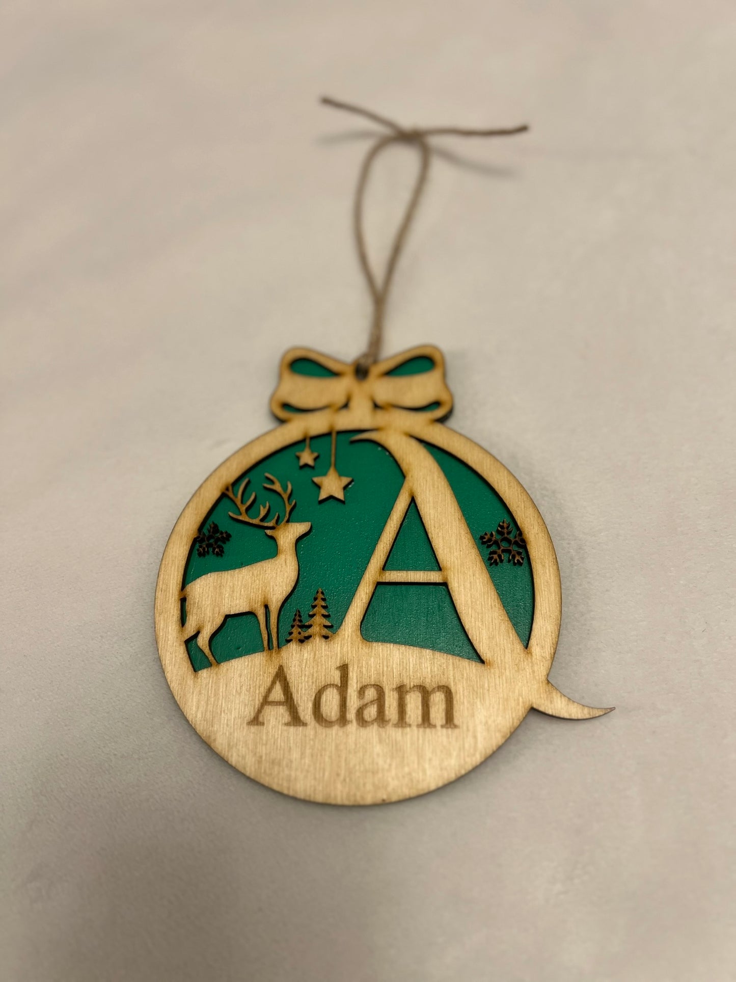 Reindeer Name Ornament