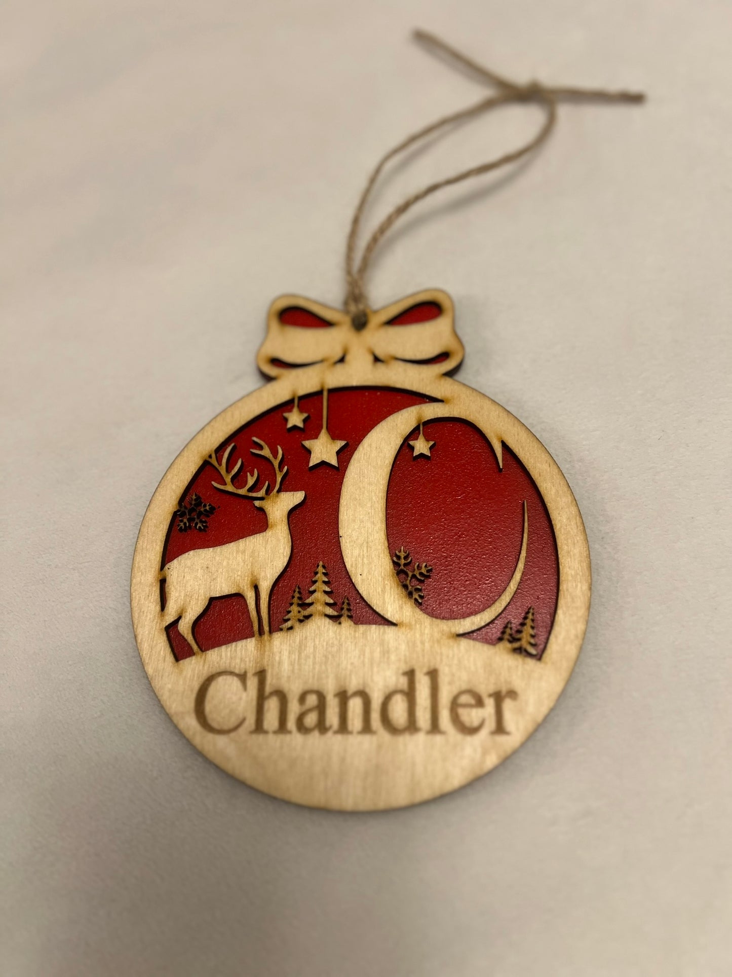 Reindeer Name Ornament