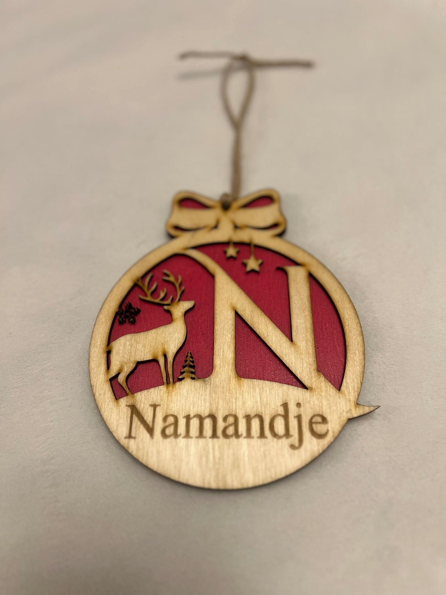 Reindeer Name Ornament